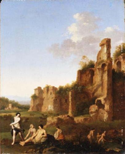 Jan van Haensbergen Landscape with bathing women